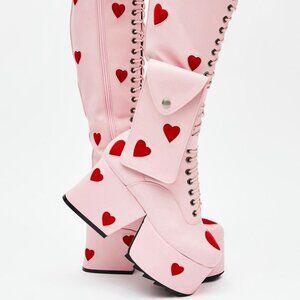 PRETTY IN PINK Knee High Boots ( BRAND NEW !!! )